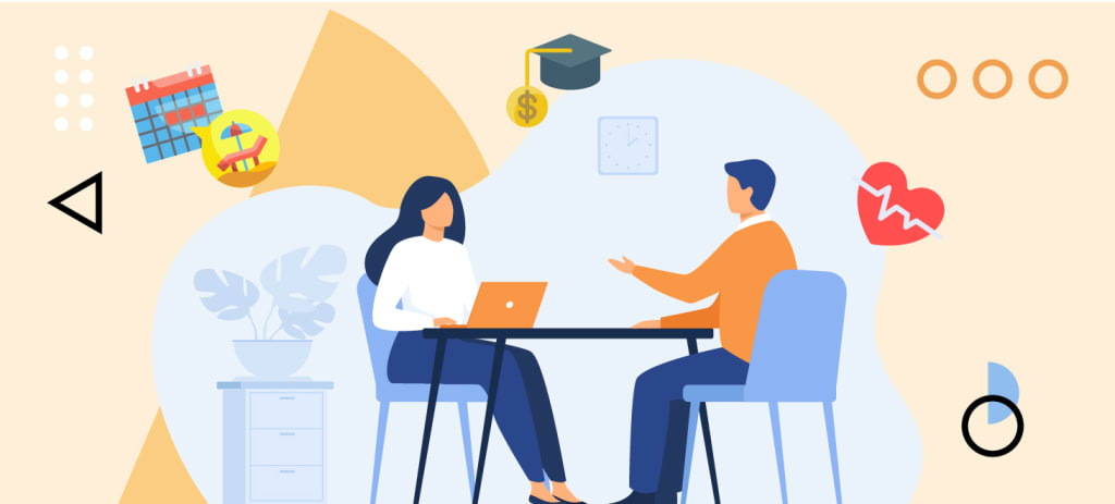 Discussing the employee benefits